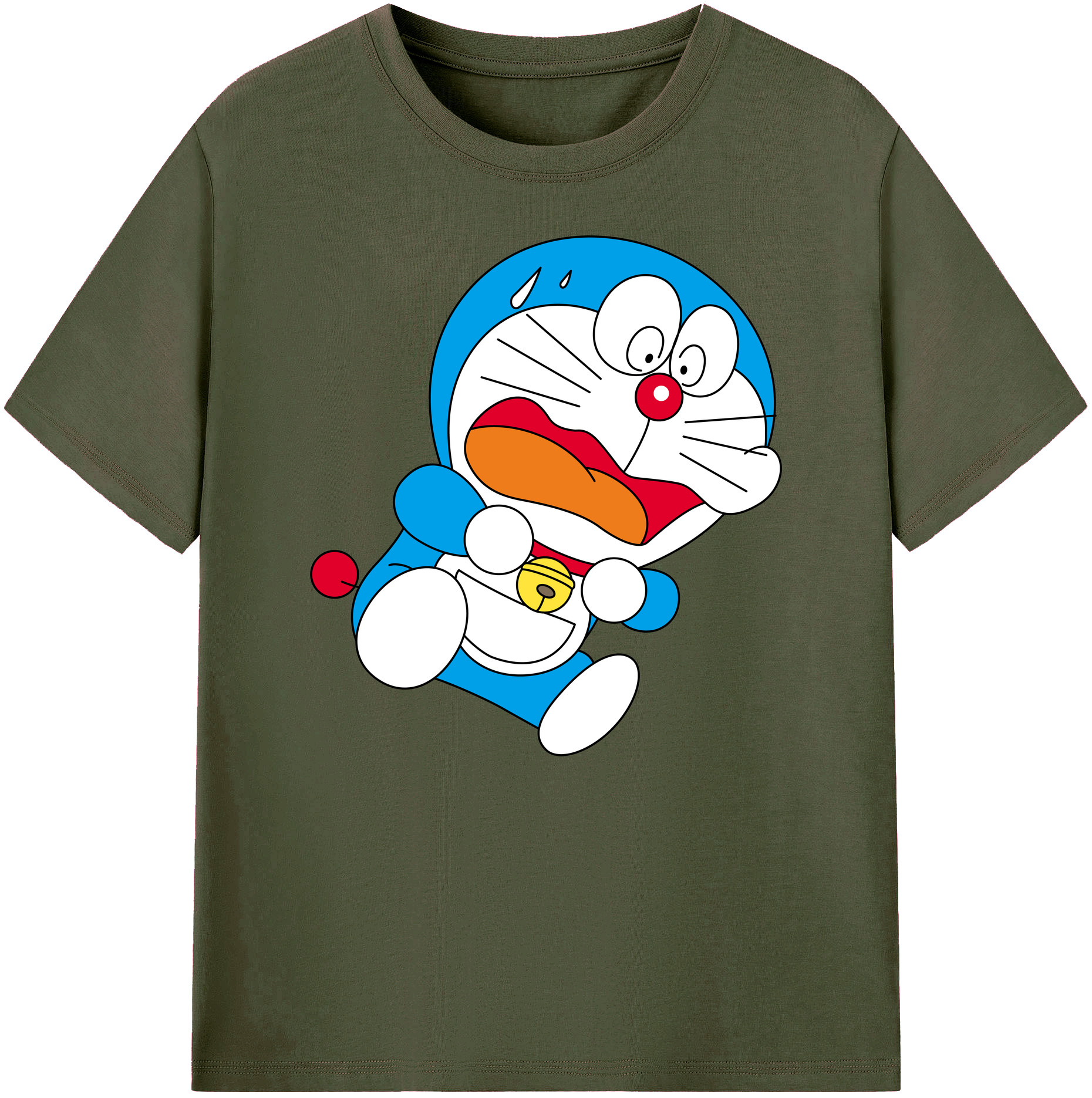 （画像用） ドラえもん Doraemon 綿100％ メンズ半袖Tシャツ｜肌触りやわらか＆通気性